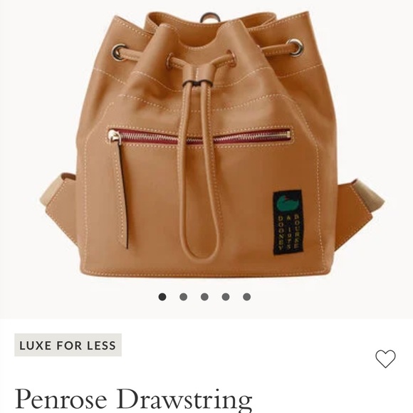 Dooney & Bourke Tan Drawstring Backpack - Picture 1 of 6